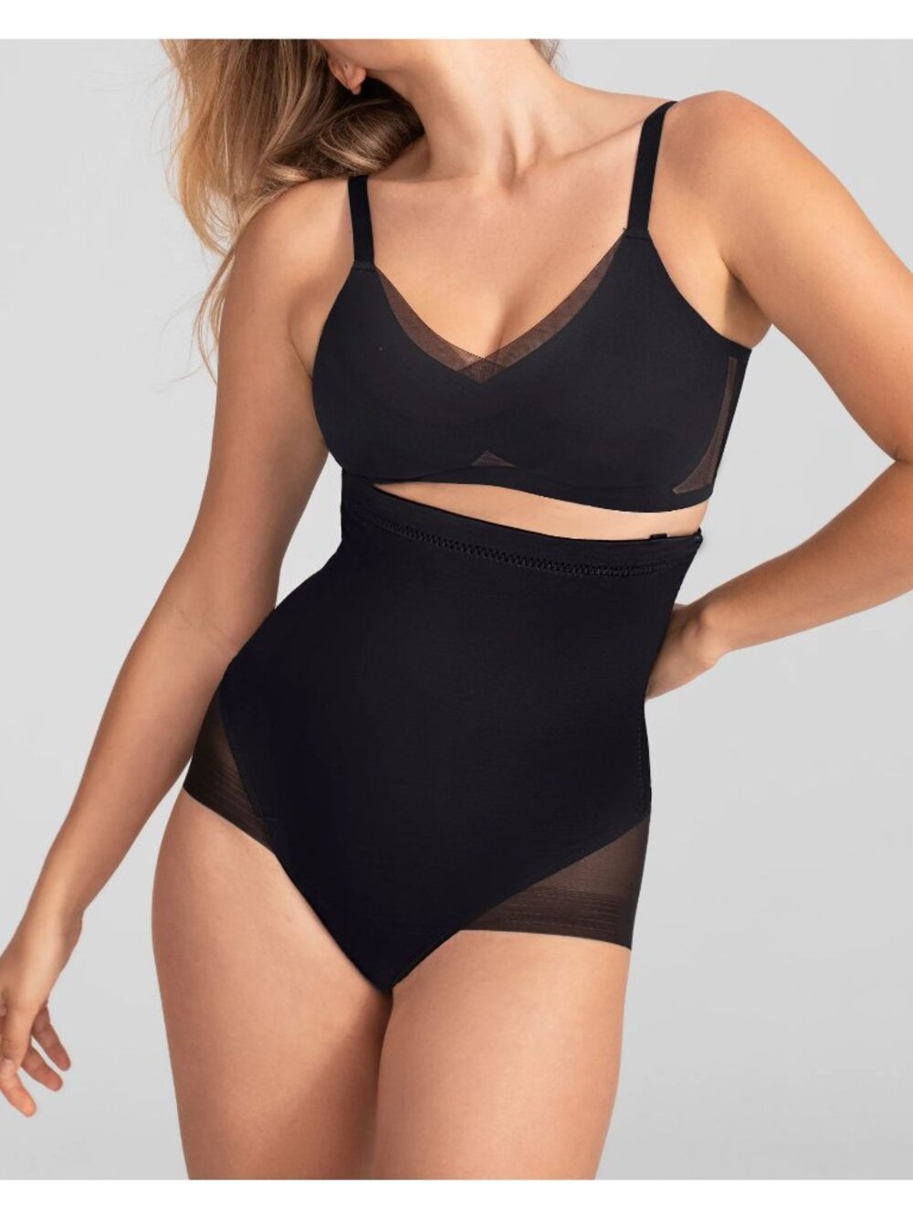 NEW Honeylove SuperPower Brief Shapewear 1X Black Tummy Control